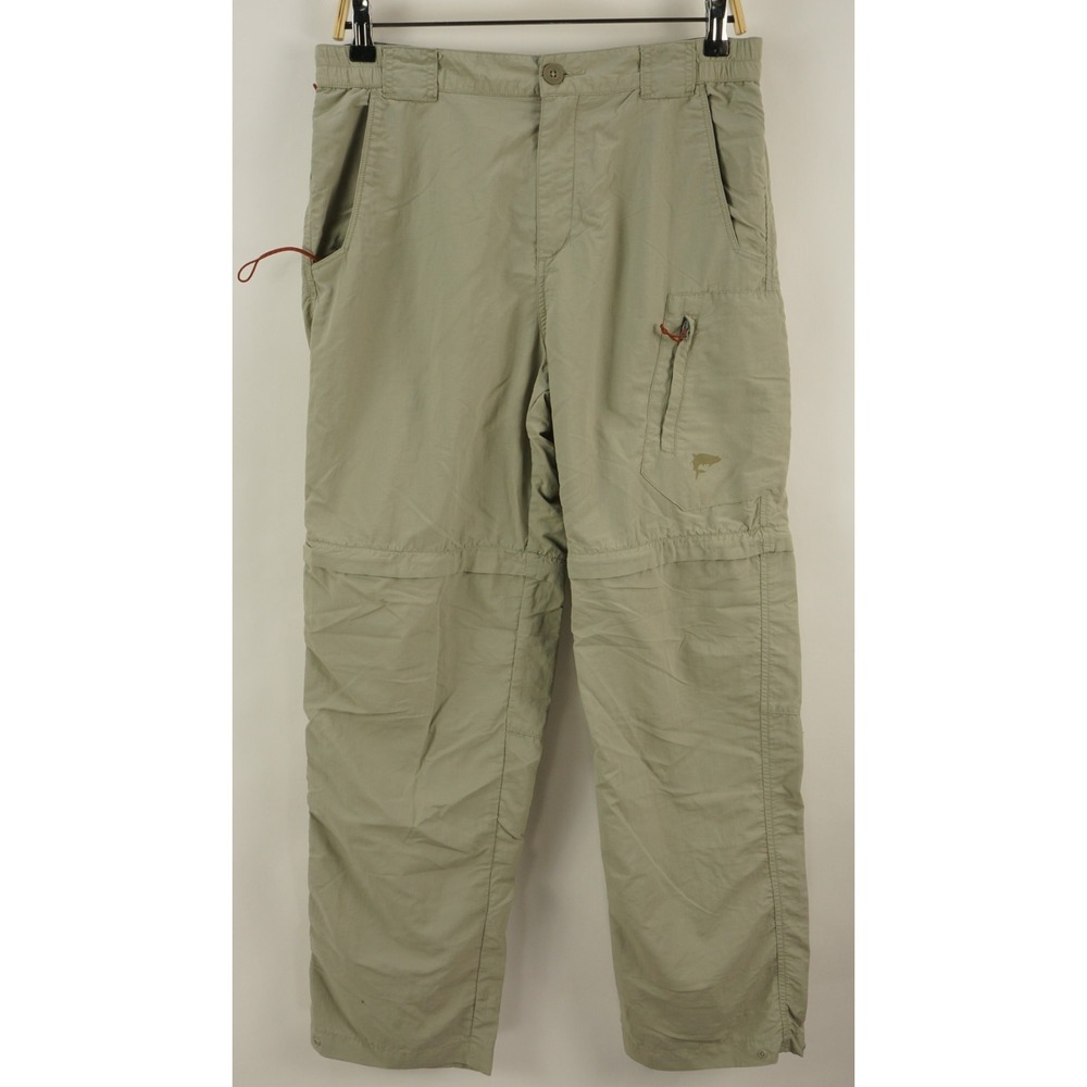 Simms Beige Cor 3 Convertible Lightweight Fishing Outdoor Cargo Pants Mens Small